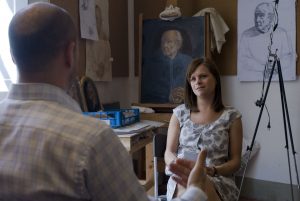 Olivia's internship interview art